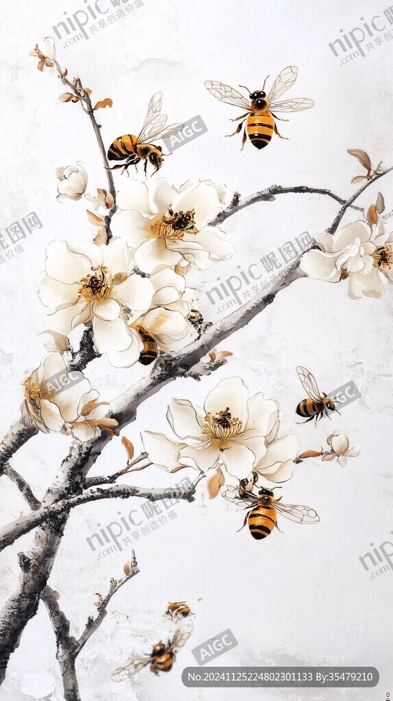 百花蜜插画