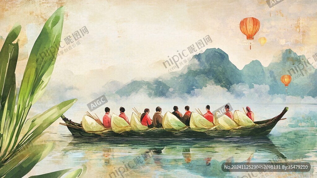 赛龙舟背景