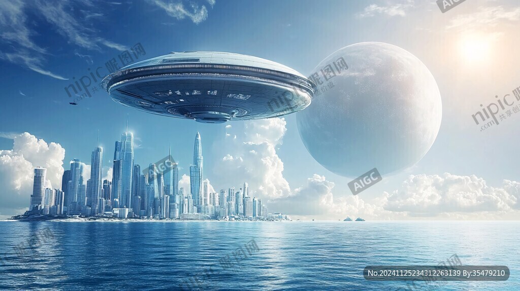 飞碟科幻电影背景