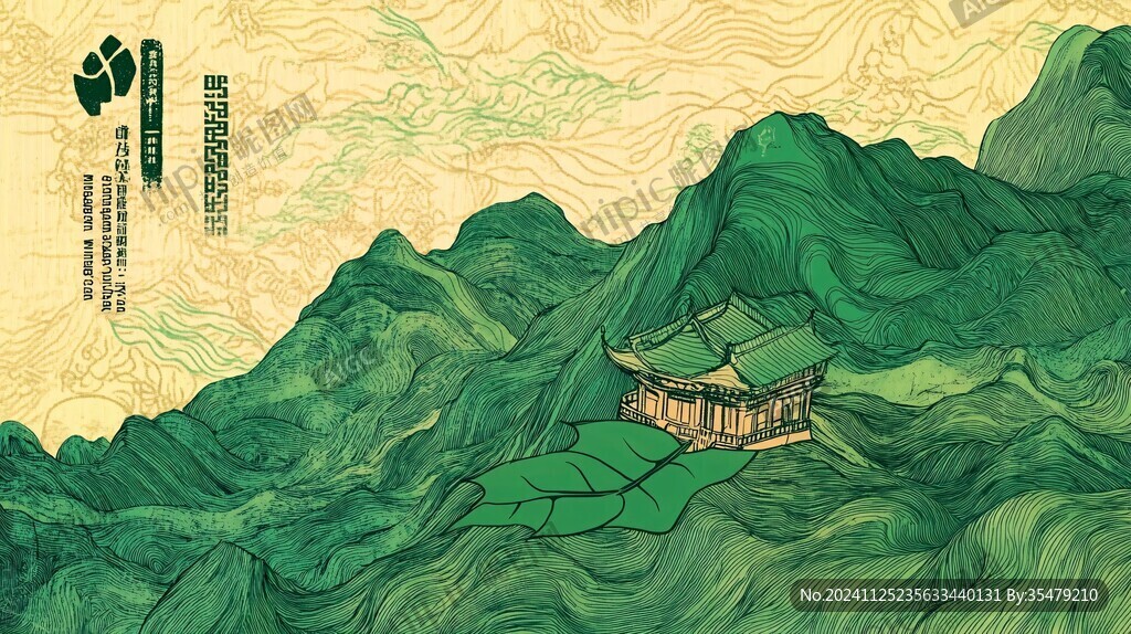 茶叶发源地插画