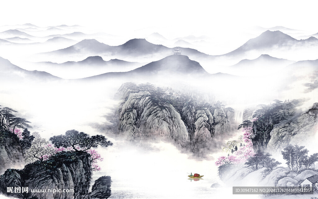 最新大气山水 TIF分层