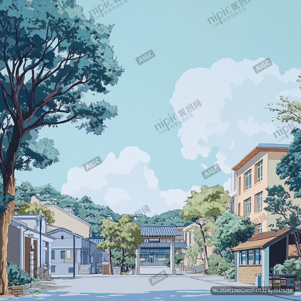 日系风景插画