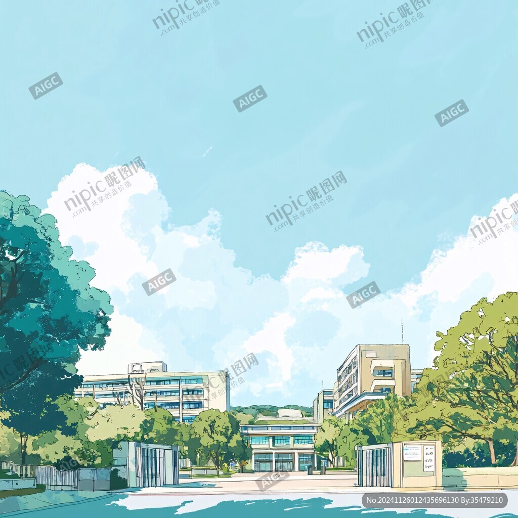 校园插画