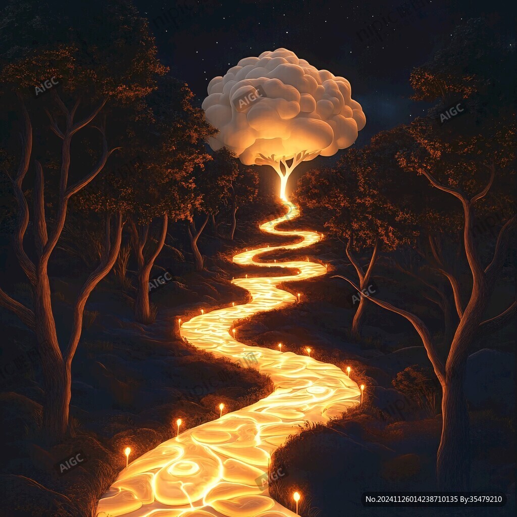 梦幻夜晚立体画
