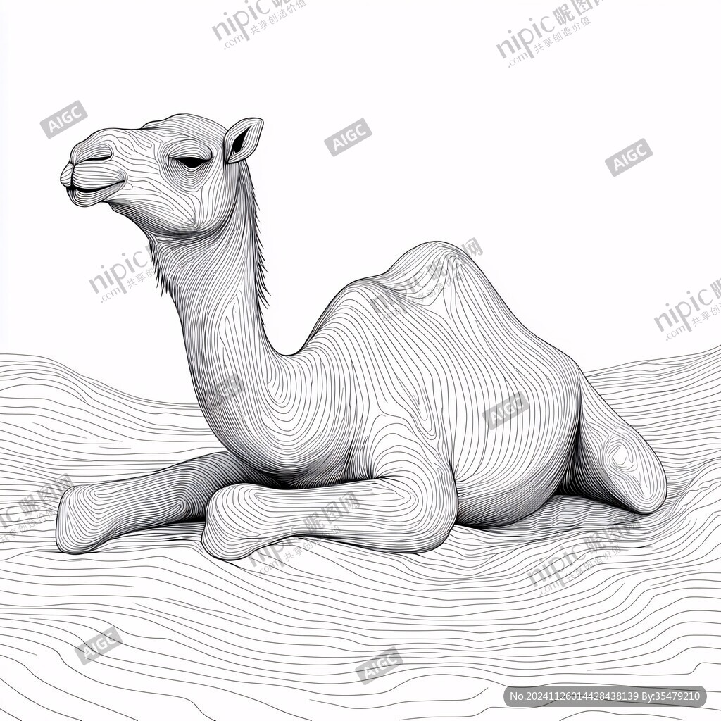 骆驼线描