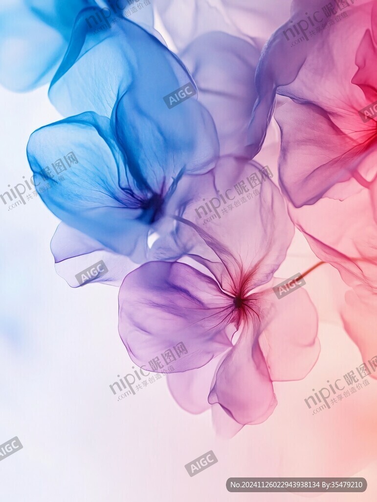 渐变风花朵
