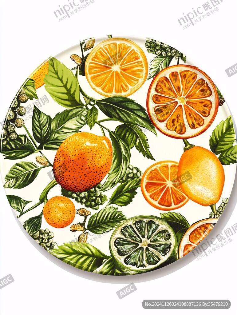 砂糖橘插画设计
