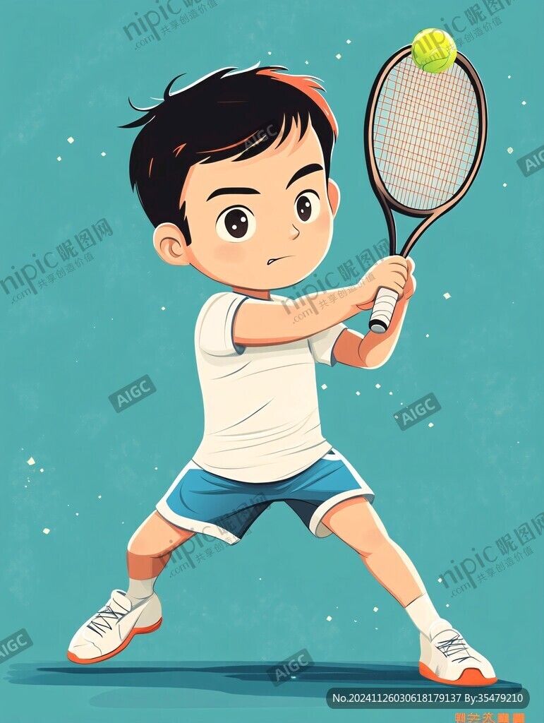 网球运动插画