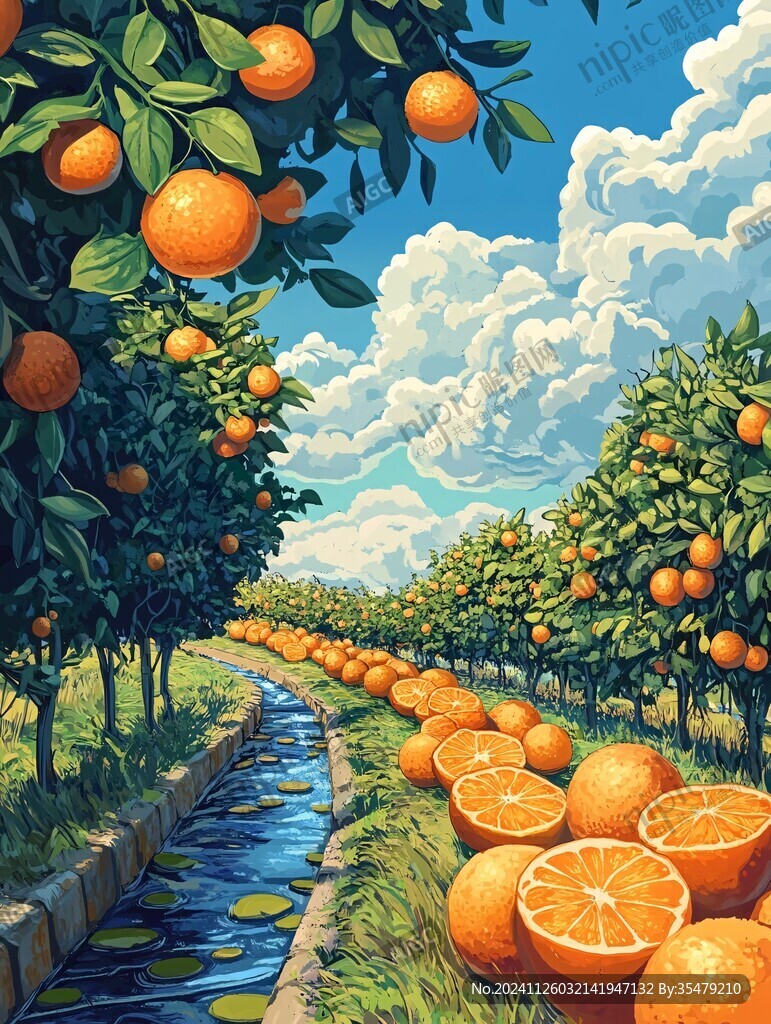 柑橘果园图片
