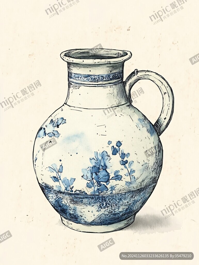 青花瓷插画