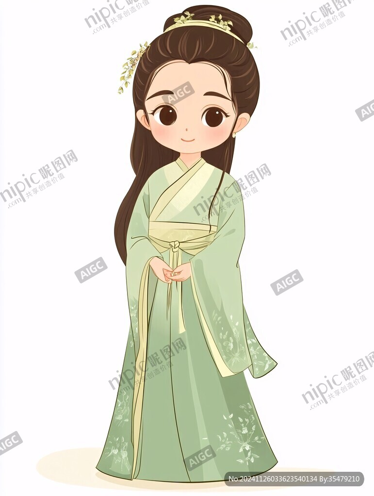 卡通汉服美女