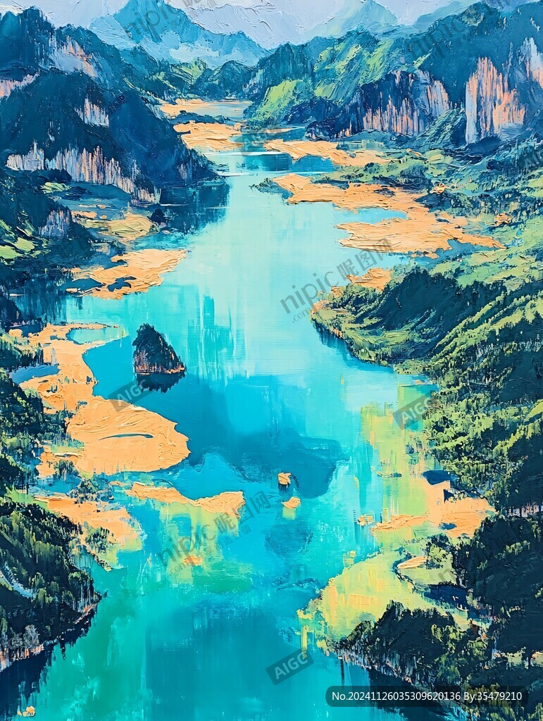 长江流域插画