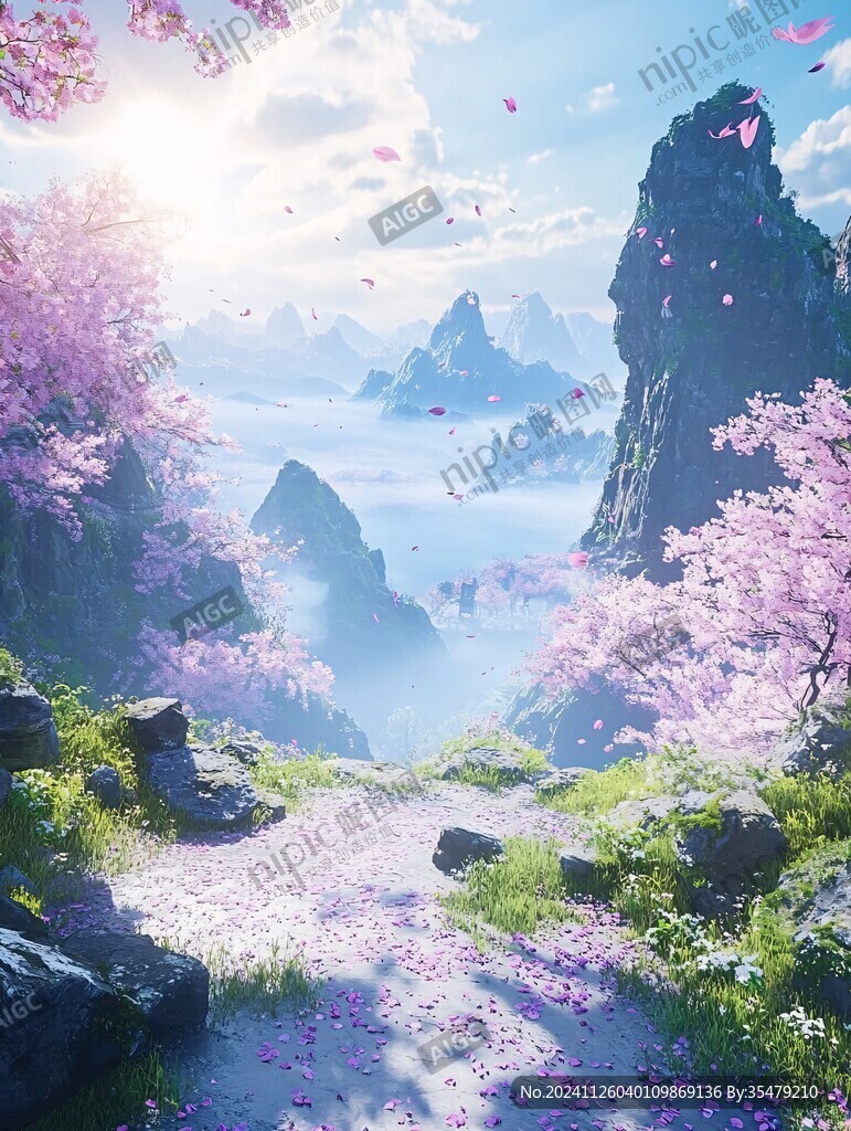 古风场景春暖花开