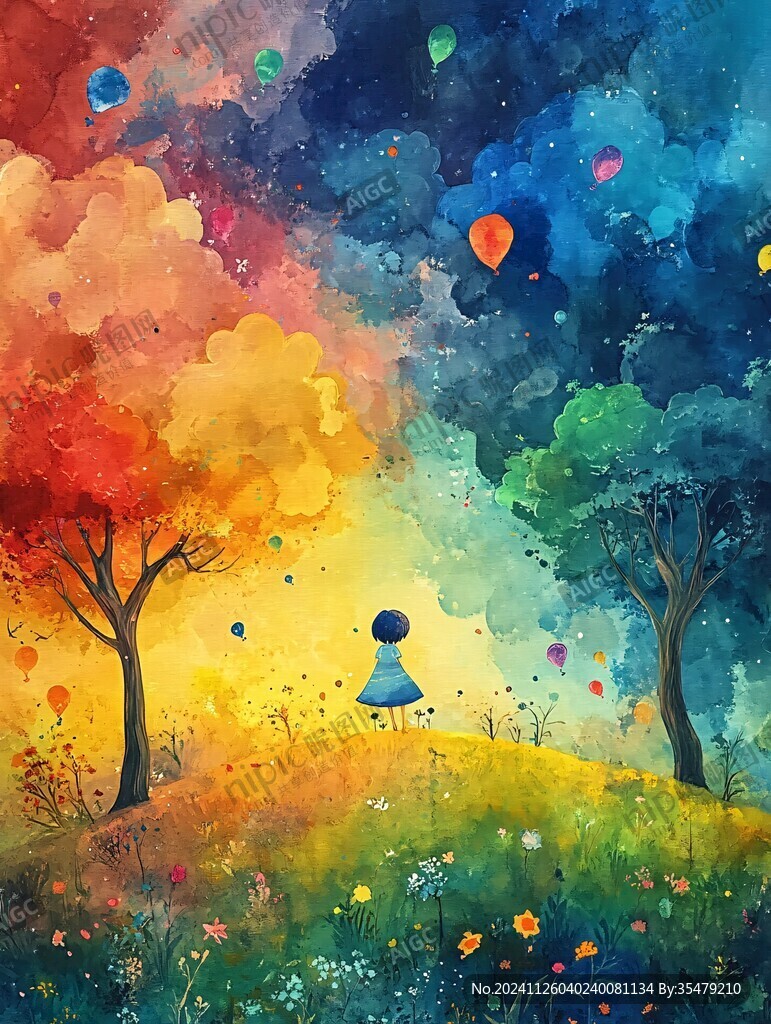 梦幻儿插插画