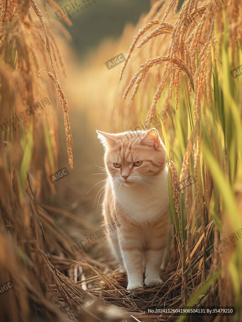 夕阳猫咪