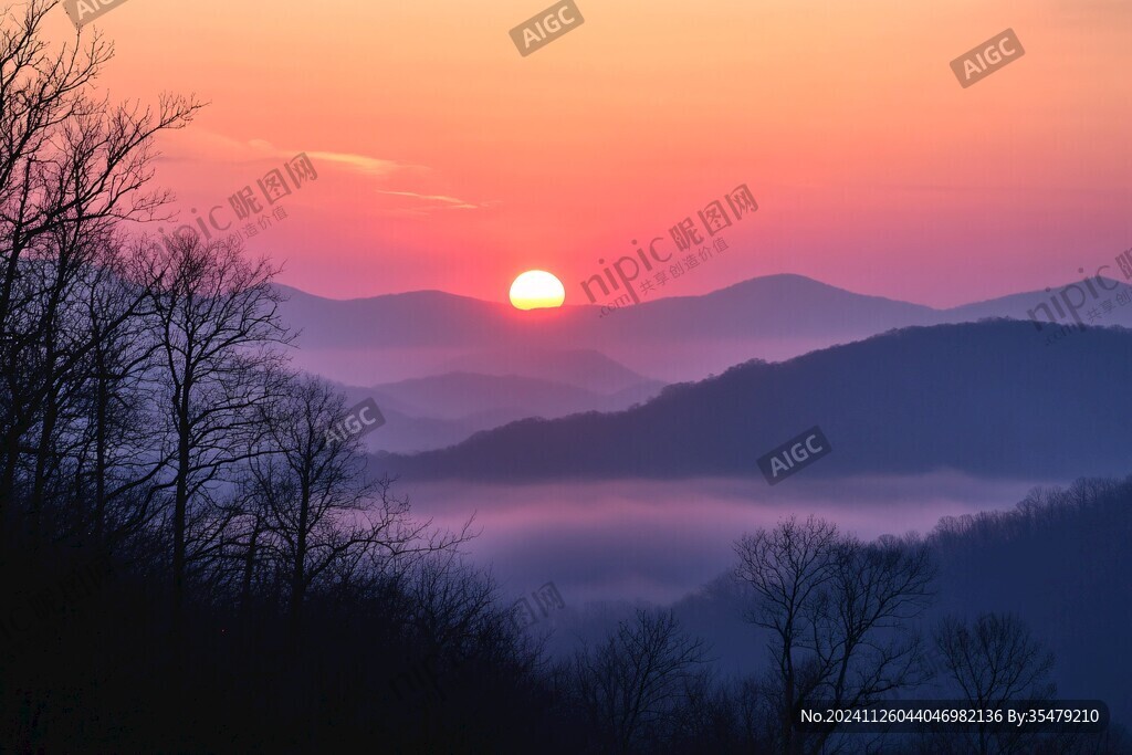大别山日出