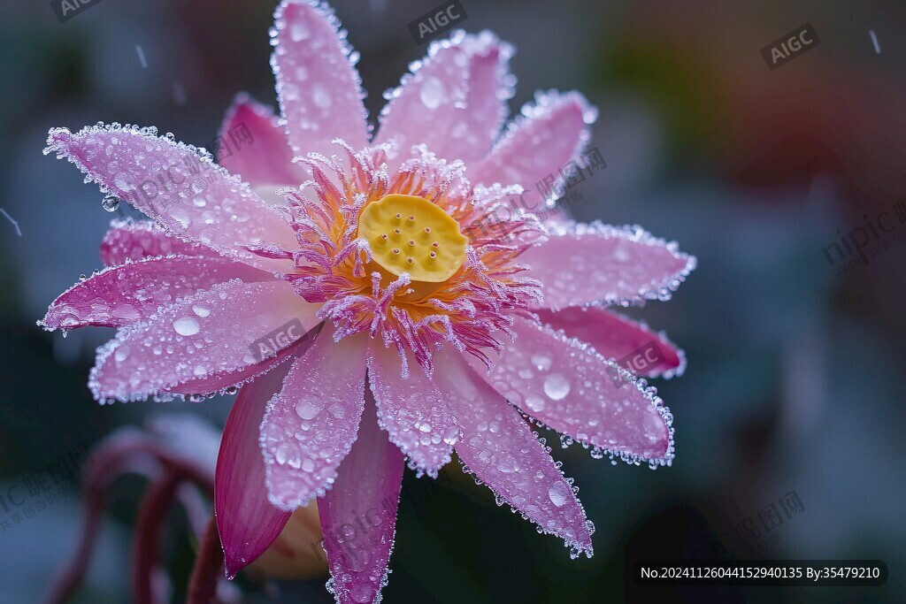 菊花丝丝沾雨珠