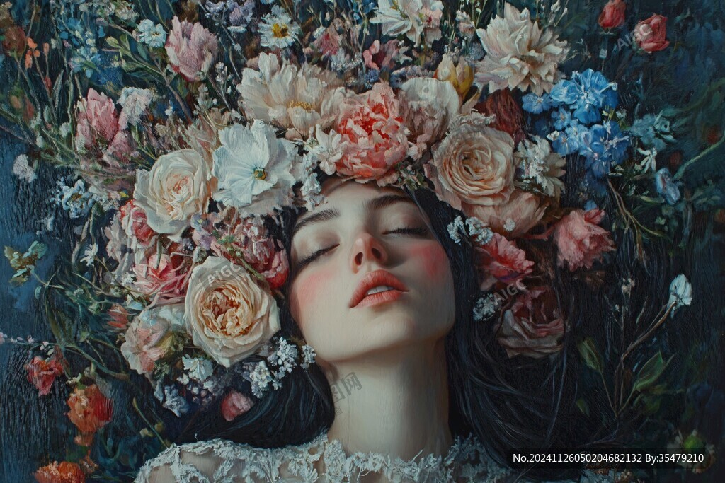 唯美少女与花系列