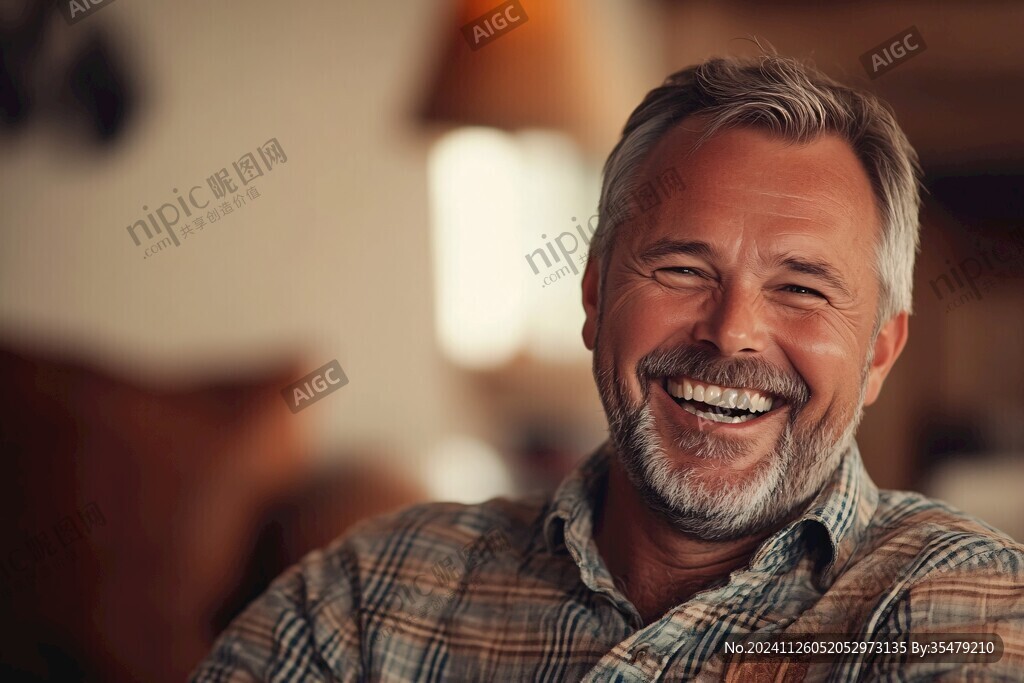 中年男人在室内