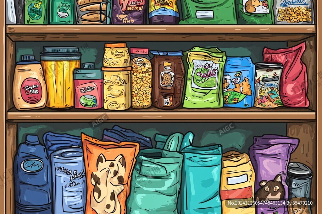 便利店零食插画