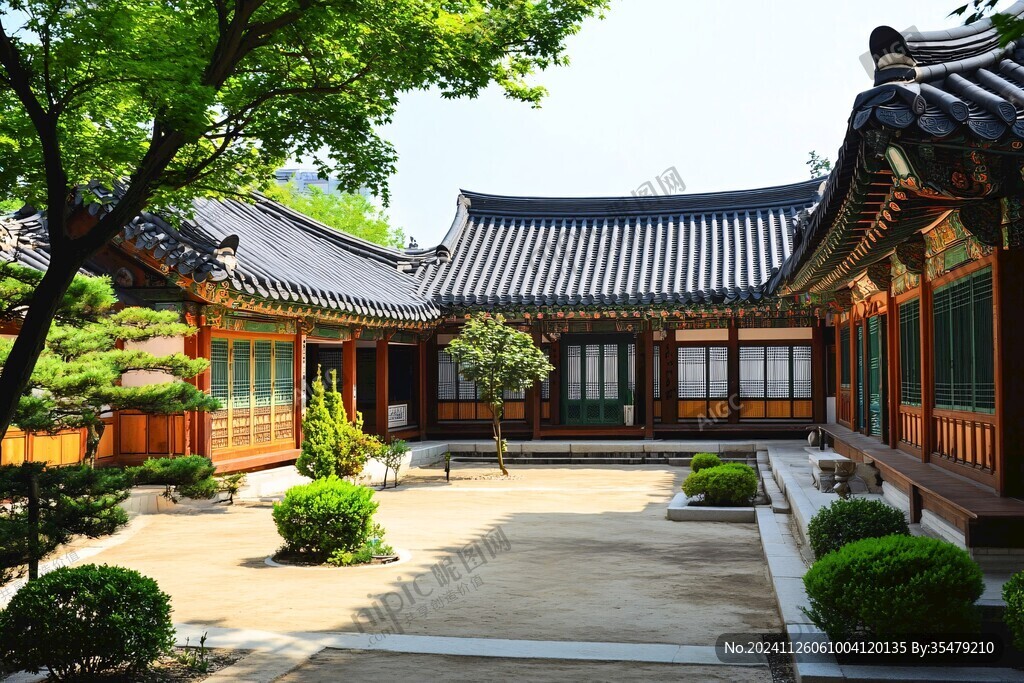 韩式古典建筑院落