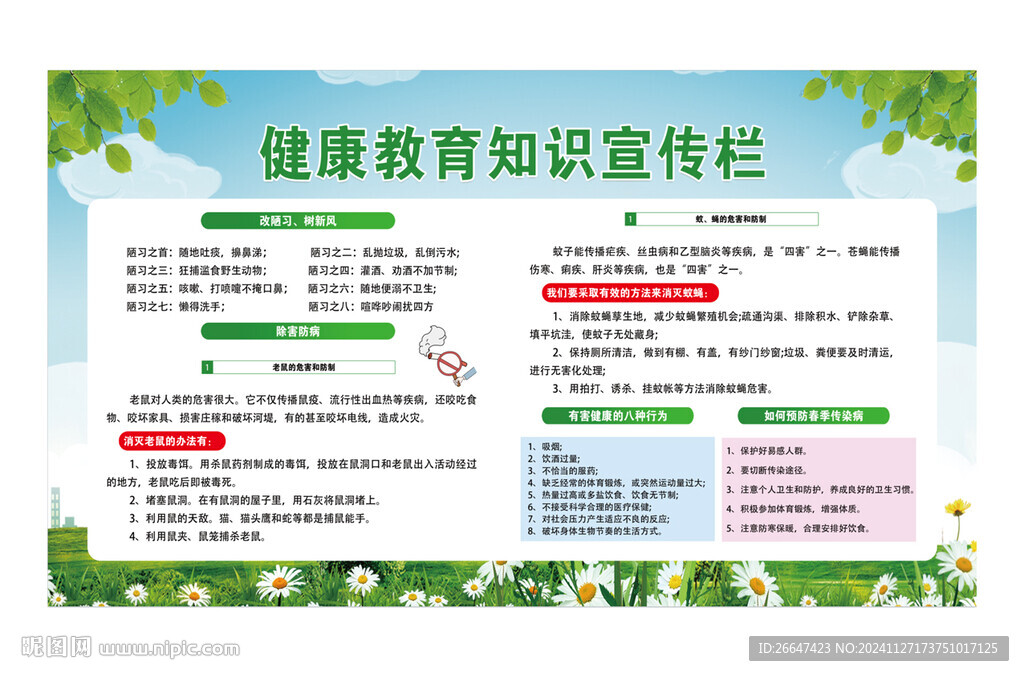 健康教育知识宣传栏