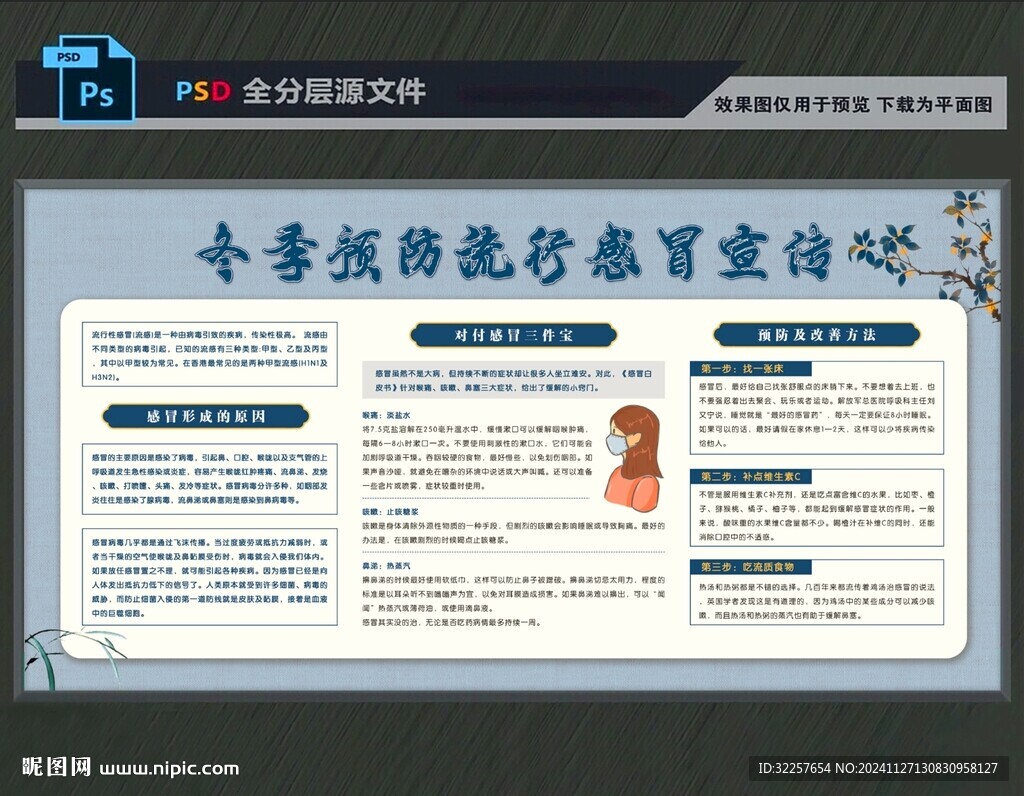 冬季健康教育展板