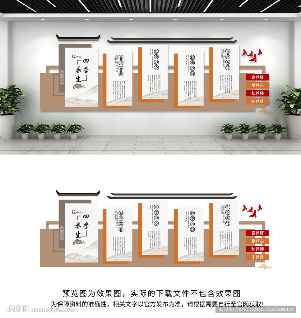 四季养生文化墙