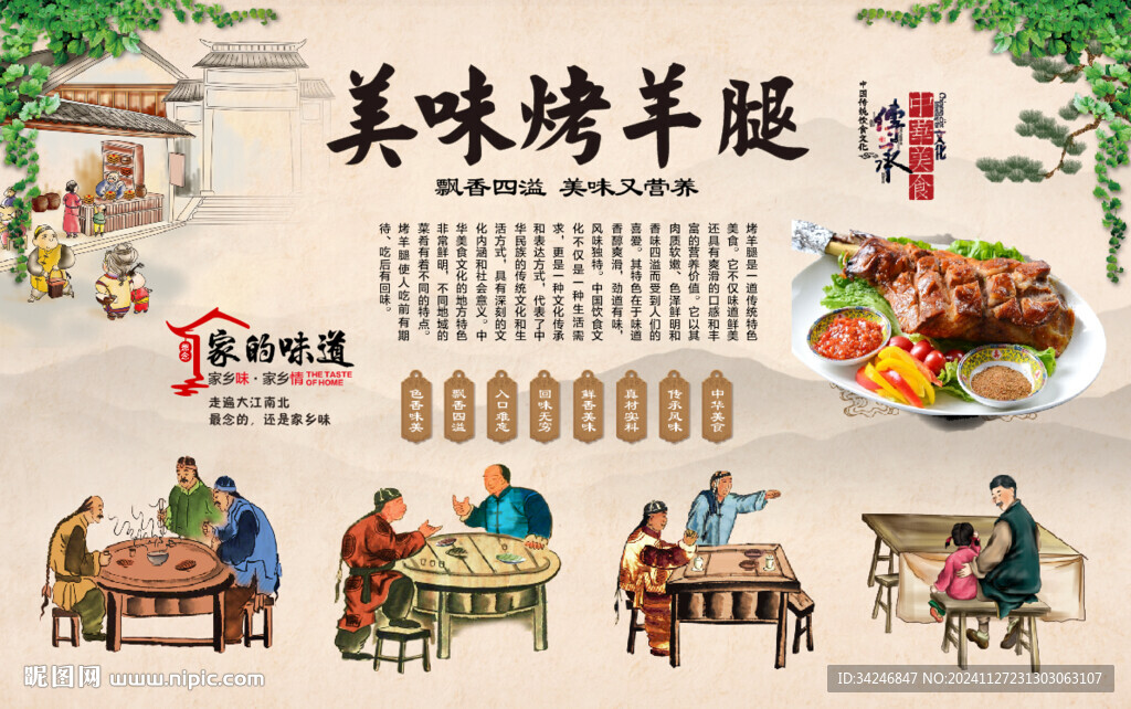 烤羊腿