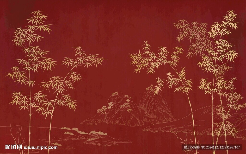 新中式背景墙  