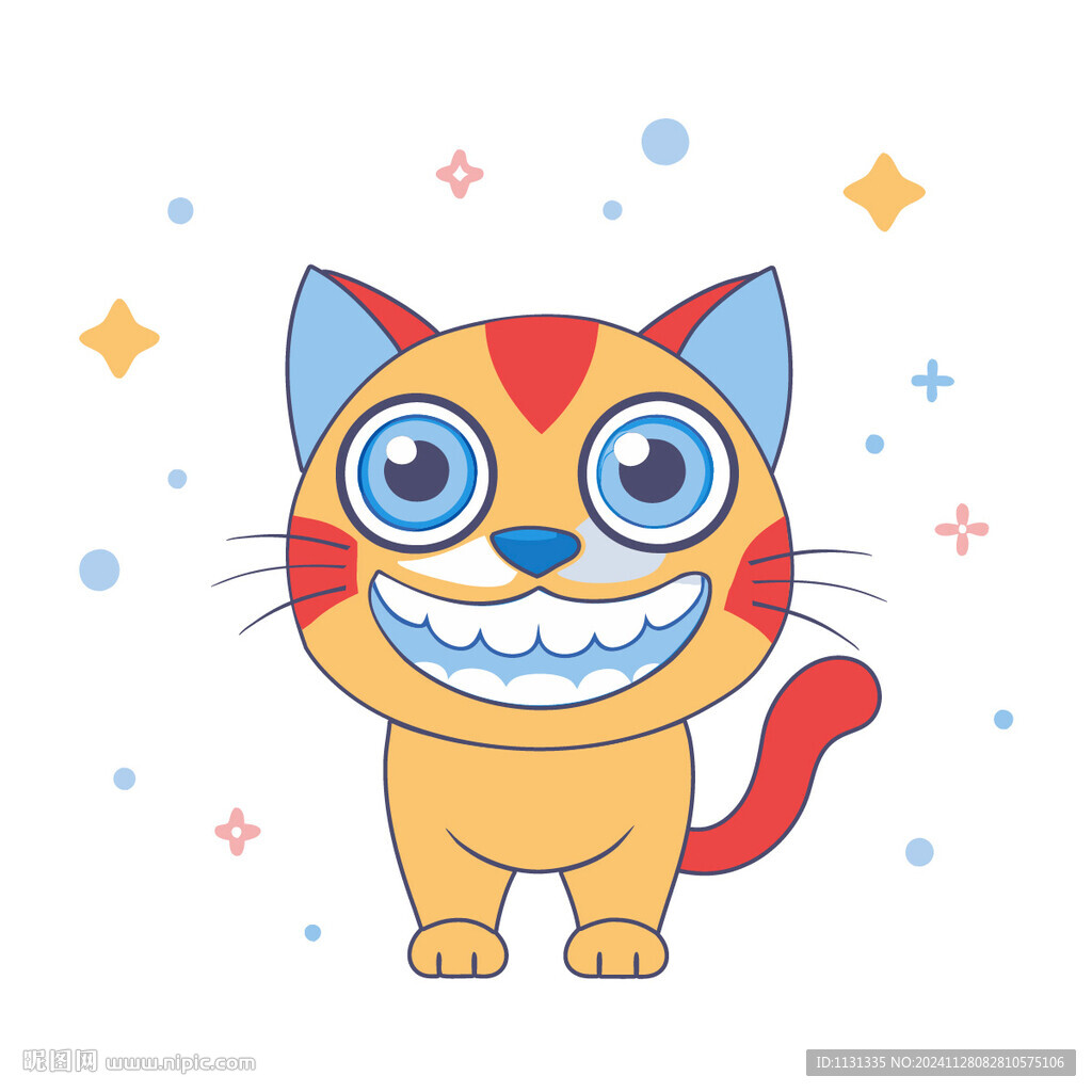 动物可爱哈哈大笑小猫