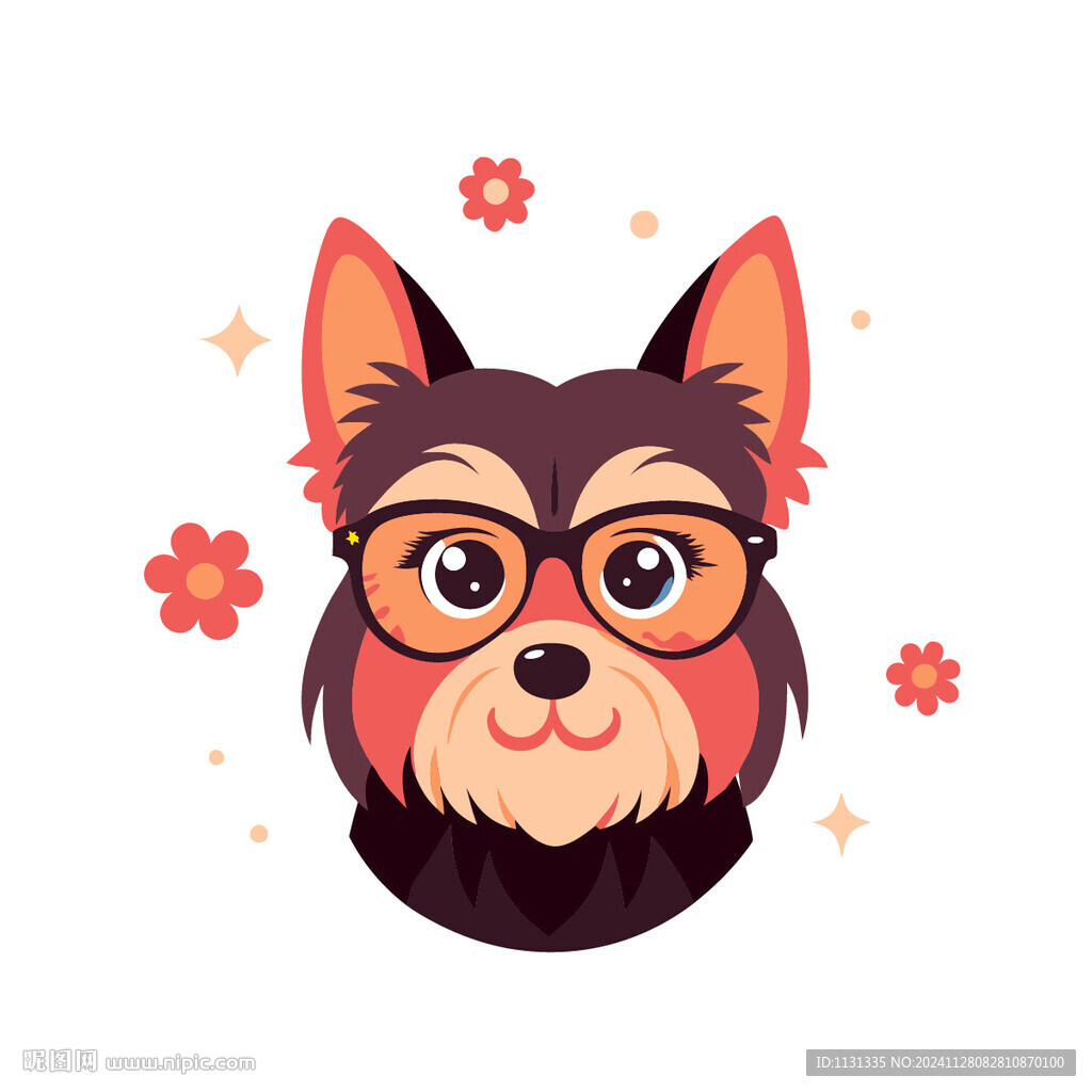 动物可爱萌宠约克犬