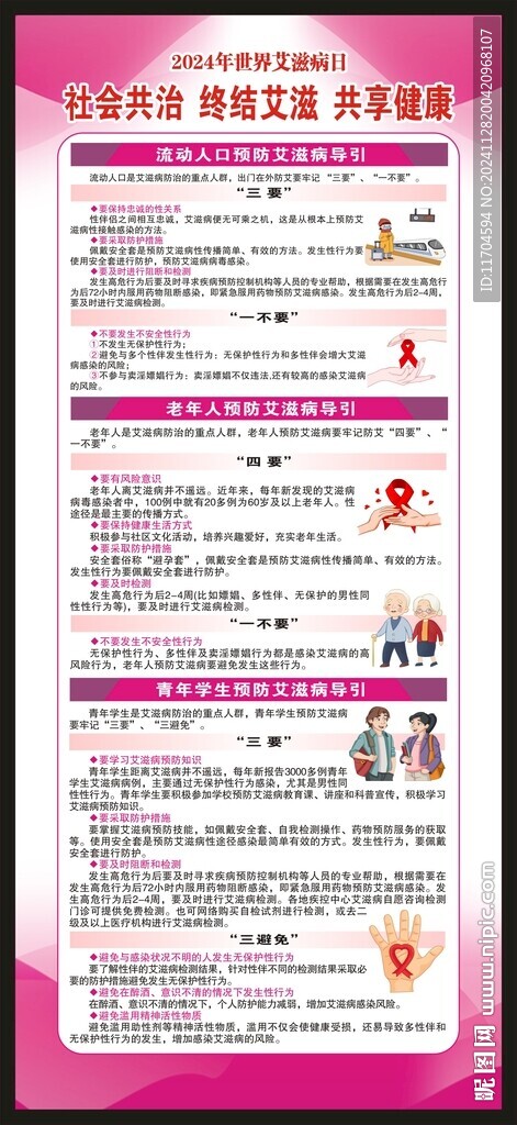 世界艾滋病日展架
