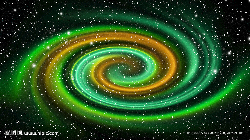 绿色漩涡星空