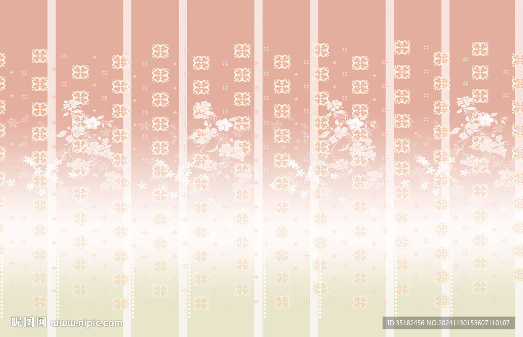 分色竖条花马面裙