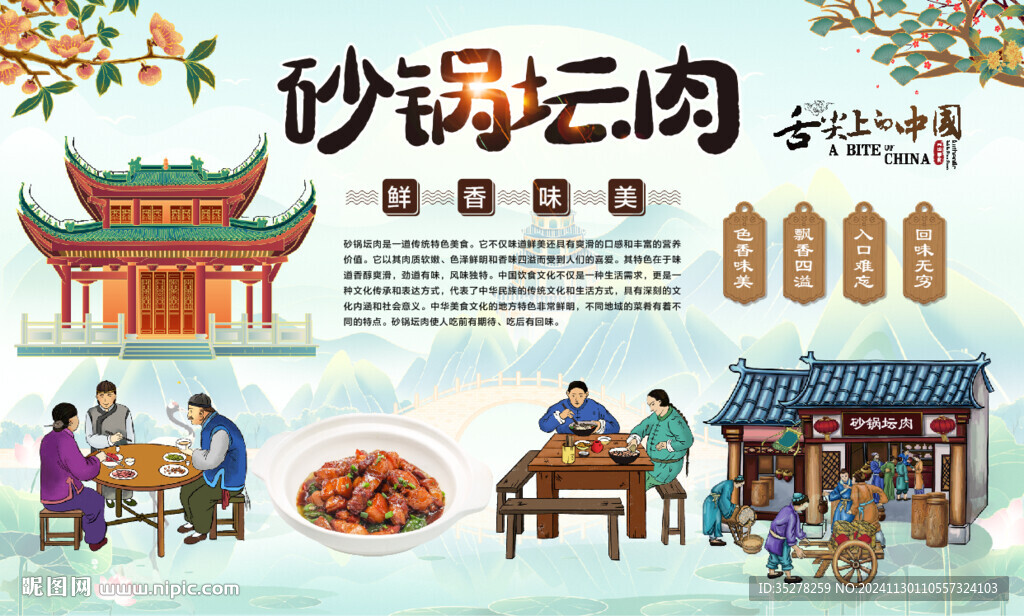 砂锅坛肉背景