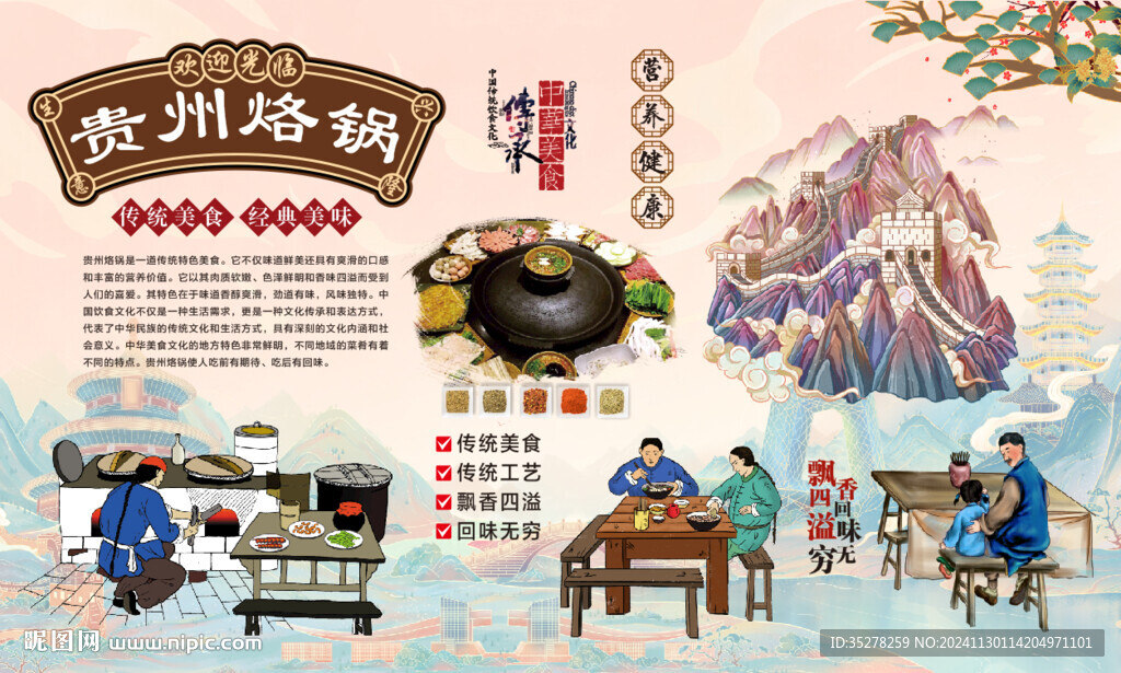 贵州烙锅背景