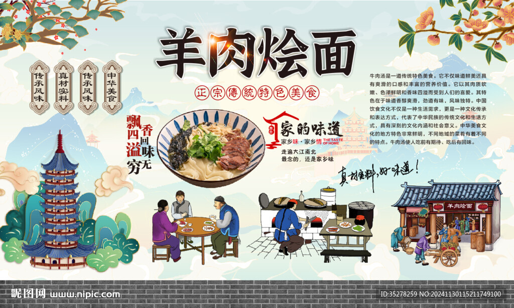 羊肉烩面背景