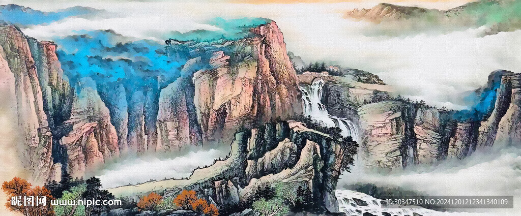 客厅办公室山水挂画
