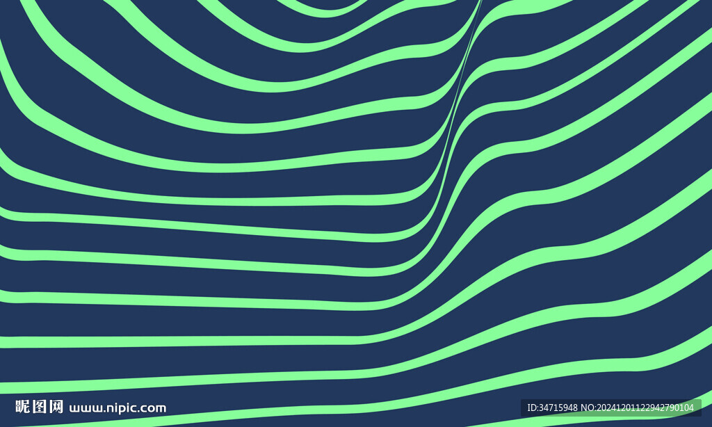 绿色3d波浪线矢量背景