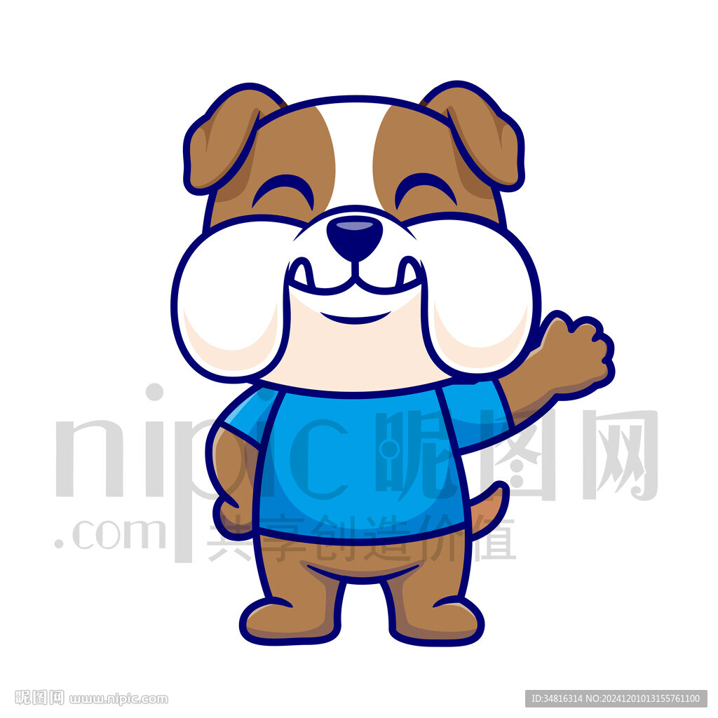 可爱卡通狗