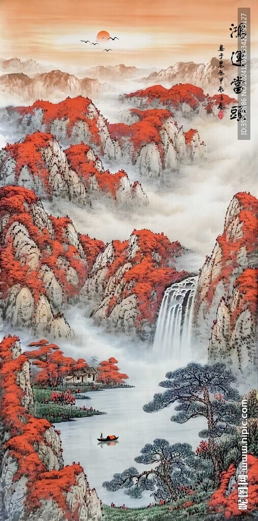 国画山水风景画