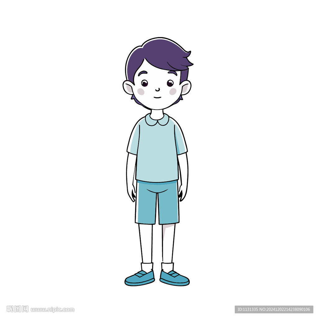 人物简约可爱小男孩