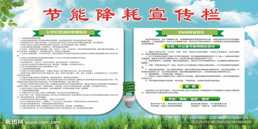 节能降耗宣传栏