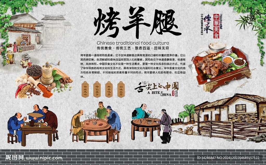 烤羊腿