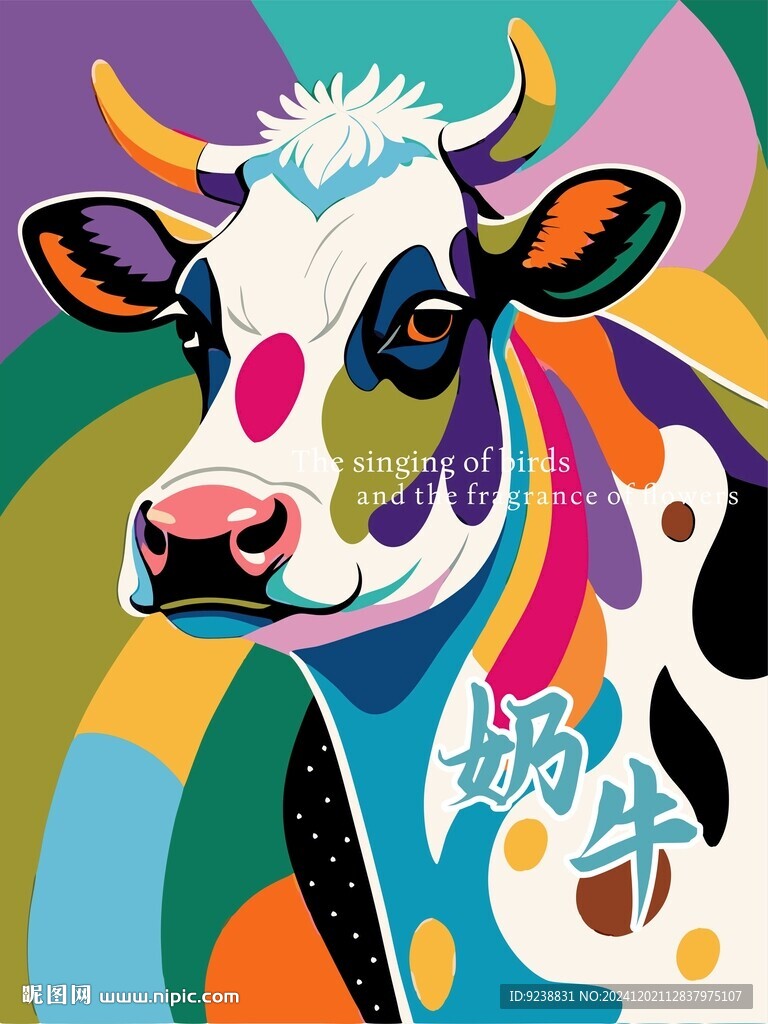 奶牛插画