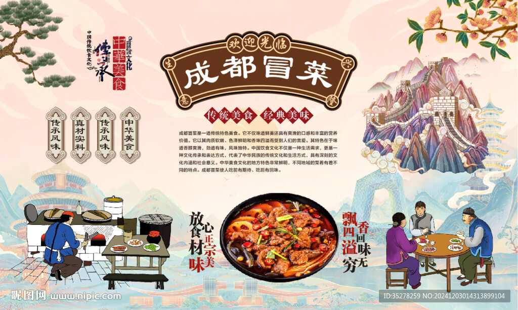 成都冒菜背景
