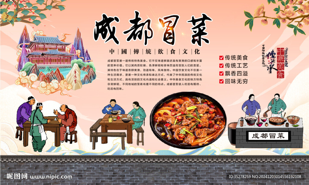 成都冒菜背景
