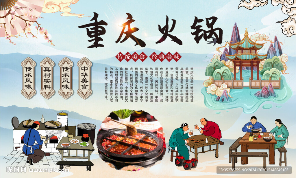 重庆火锅背景
