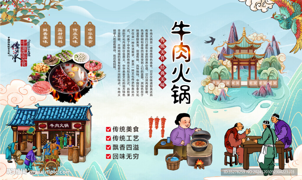 牛肉火锅背景